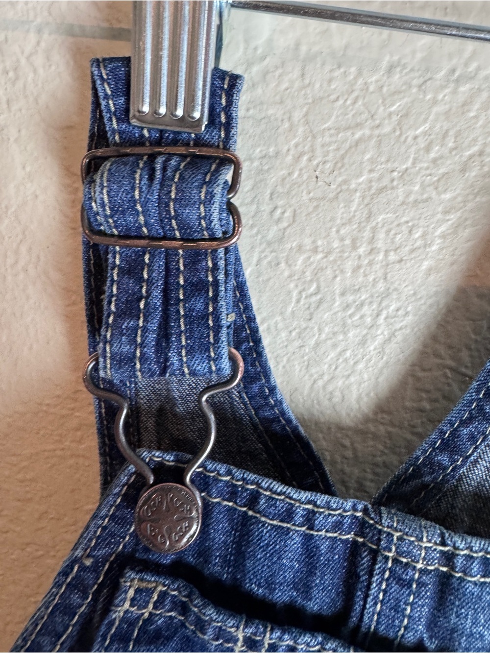 OshKosh B'gosh Indigo Denim Short Overalls for Kids 12M - Picture 4 of 15